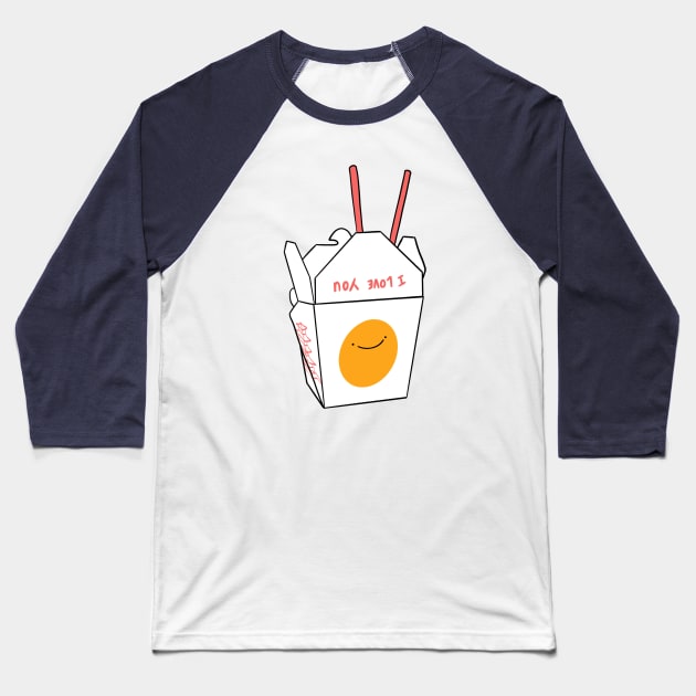 Chinese takeout box Baseball T-Shirt by crankycranium